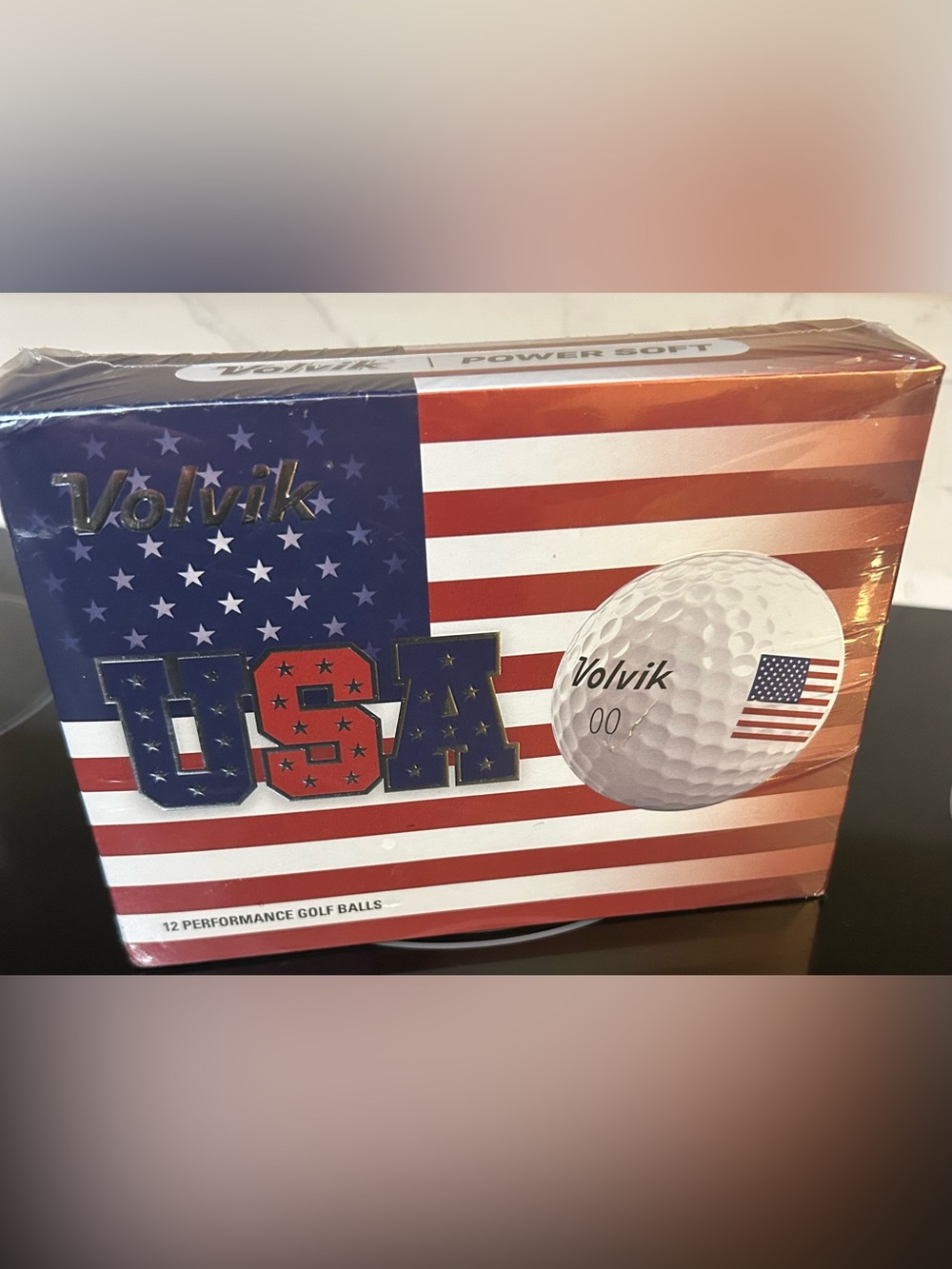 12 Volvik USA Power Soft Performance Golf Balls, Red/White/Blue, 12  Pack New